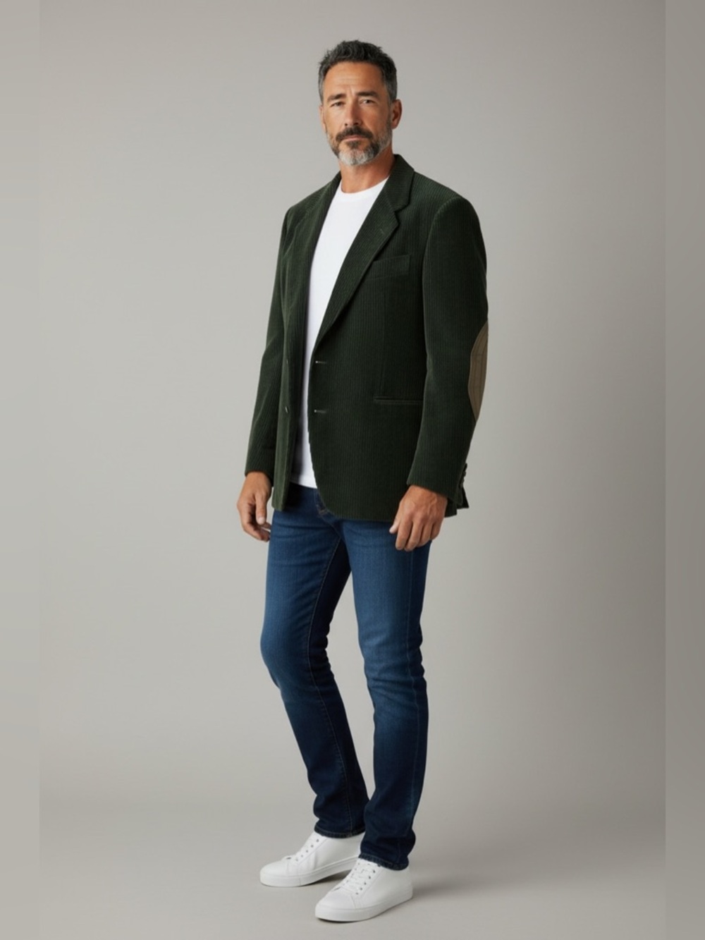 Gianfranco Ferre Green elephant corduroy professor blazer Medium